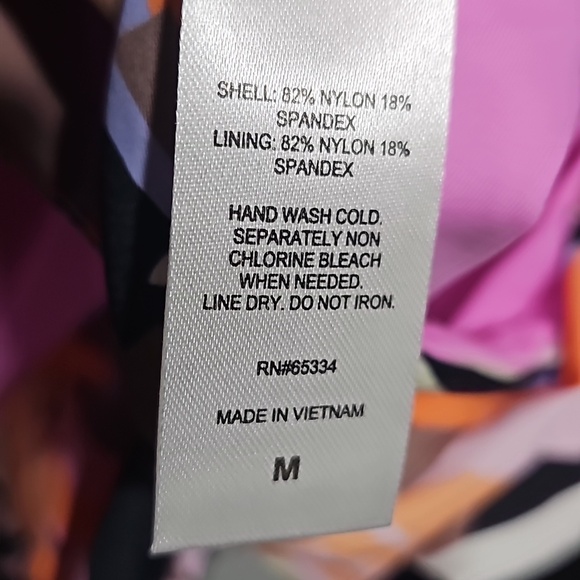 Kikirio Colorful One Piece Open Back Swimsuit Size Medium New - Picture 7 of 10